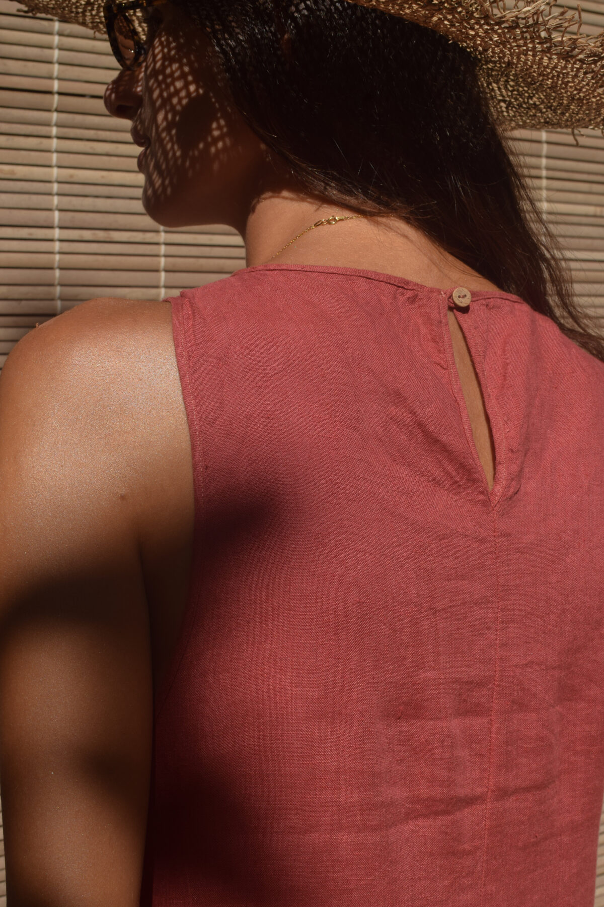 LINEN DRESS - GUAVA - obrazek 6