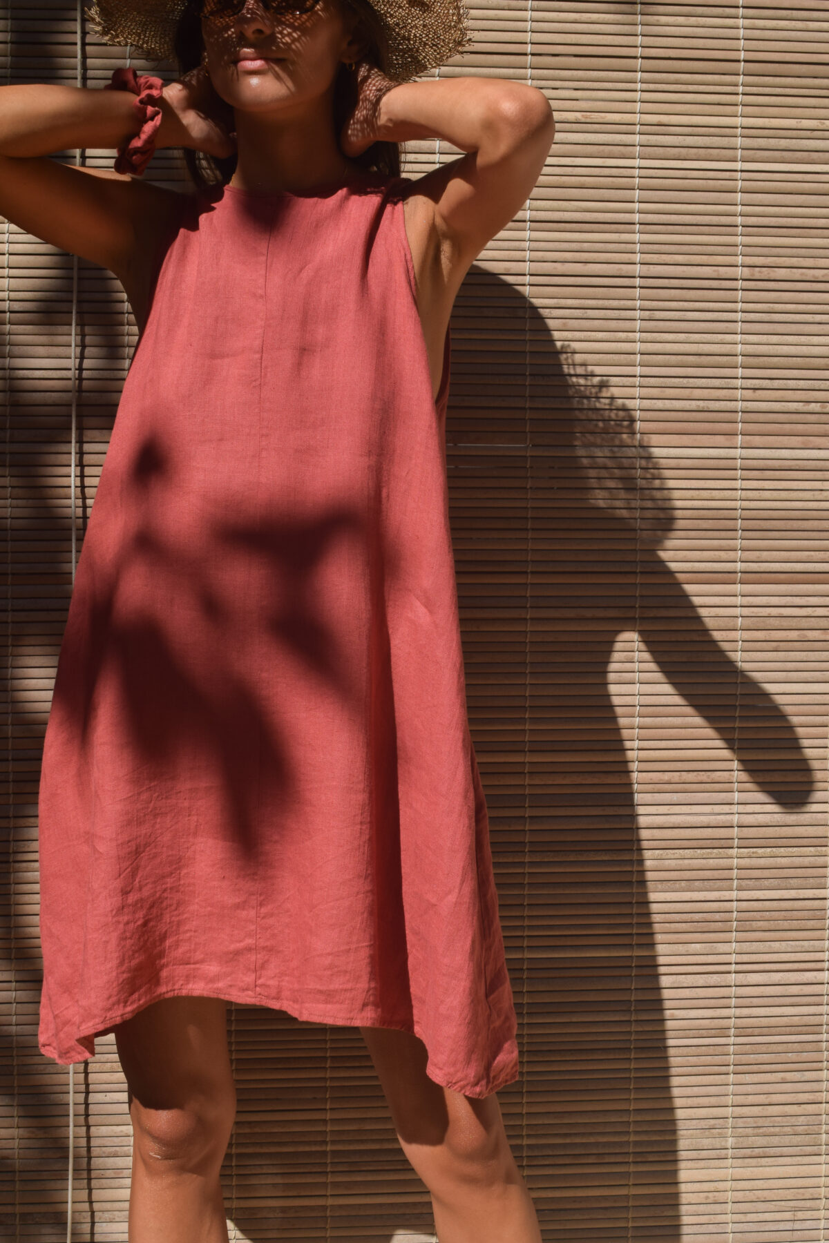 LINEN DRESS - GUAVA - obrazek 7
