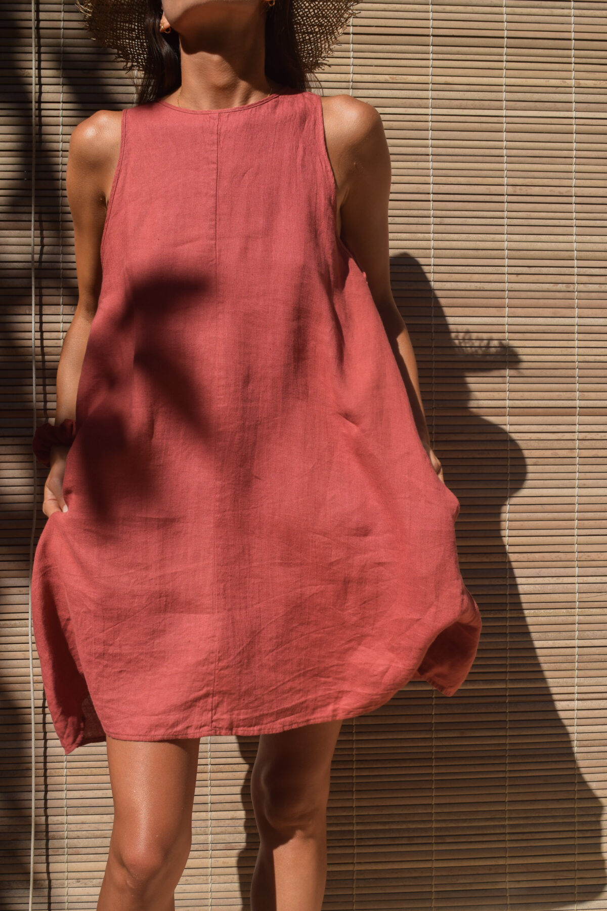 LINEN DRESS - GUAVA - obrazek 8