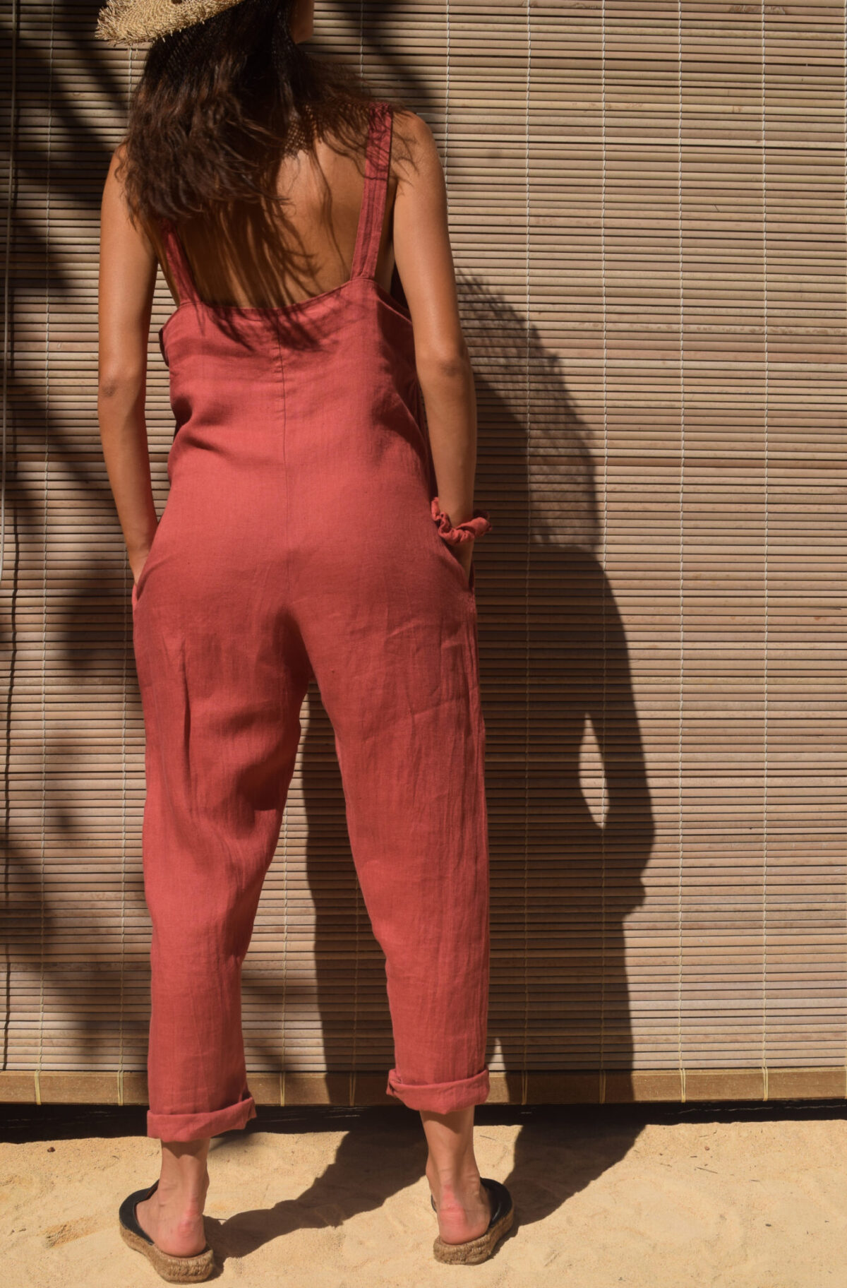 LINEN JUMPSUIT - GUAVA - obrazek 6