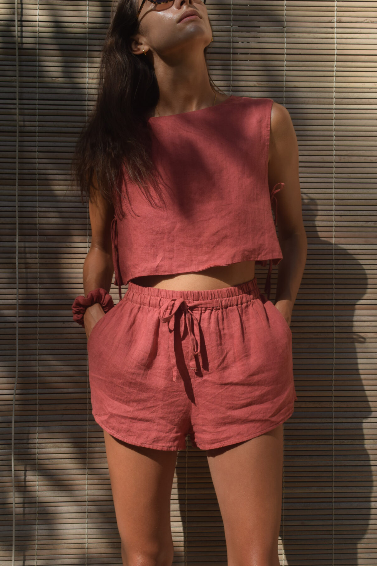 LINEN MINIMAL TOP - GUAVA - obrazek 4