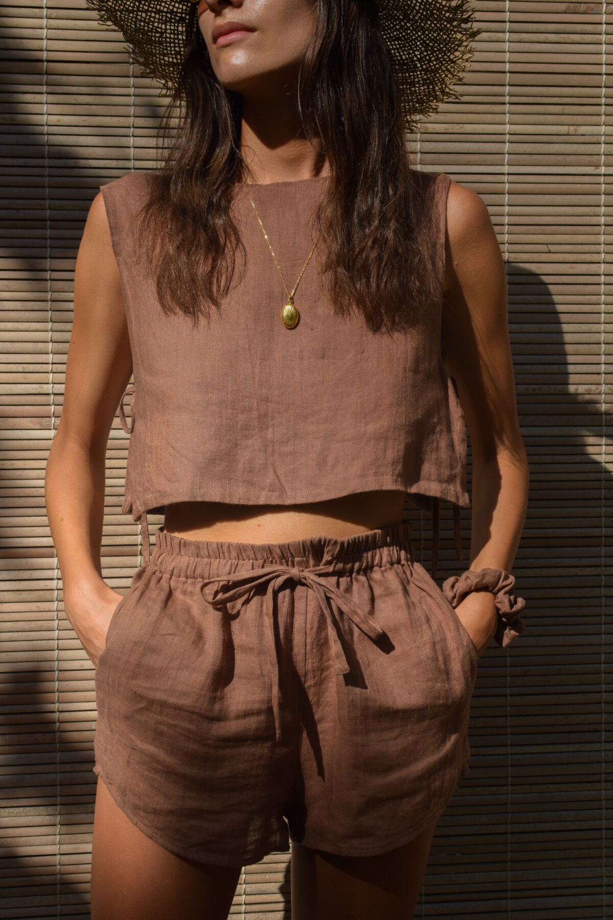 LINEN MINIMAL TOP - SOIL - obrazek 4