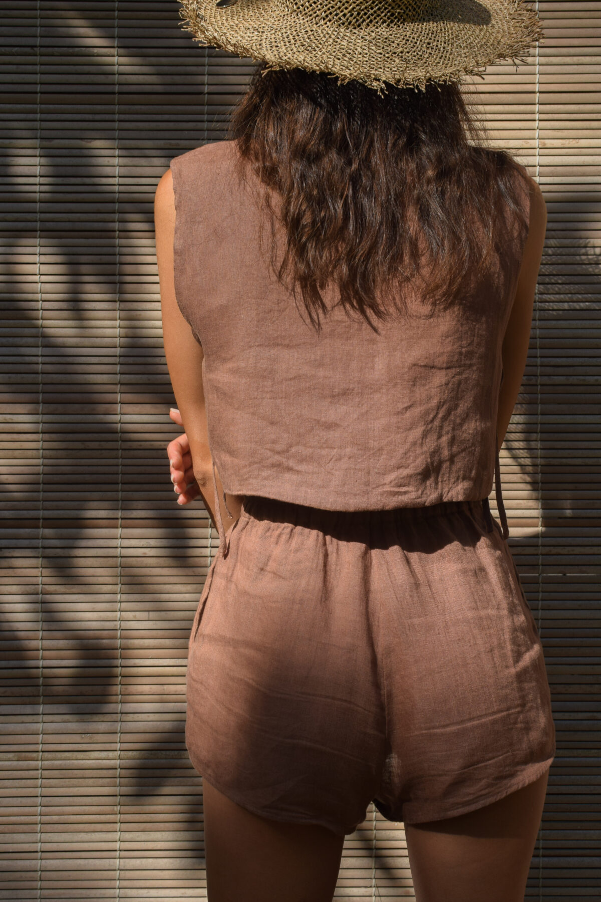 LINEN SHORTS - SOIL - obrazek 4