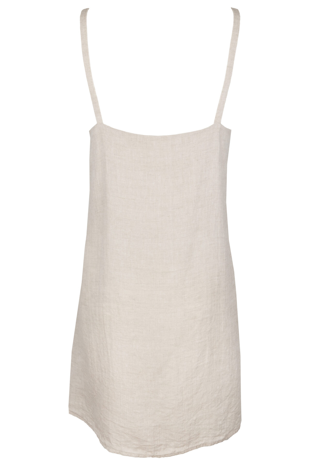 LINEN CLASSY DRESS - CREAMY GRAY - obrazek 2