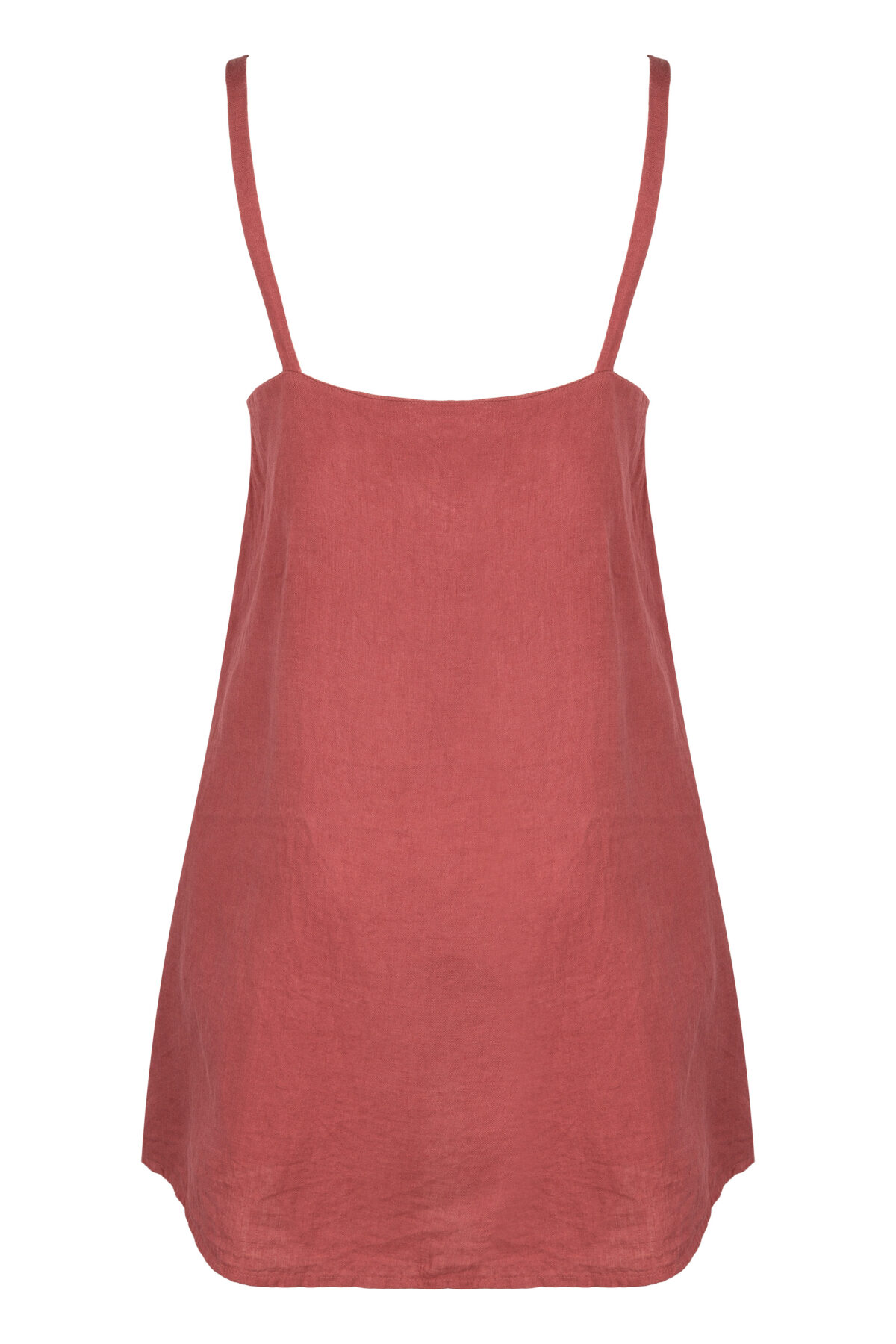 LINEN CLASSY DRESS - GUAVA - obrazek 2