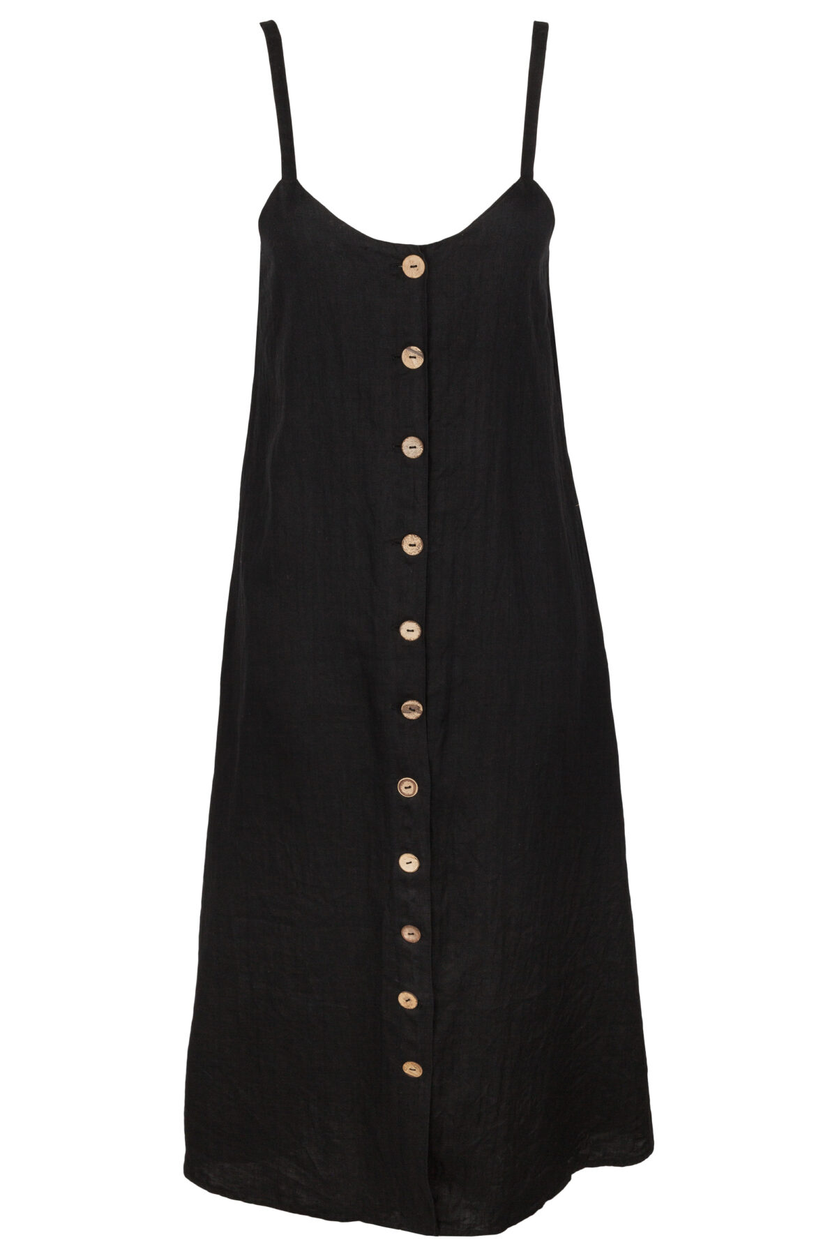 LINEN CLASSY MAXI DRESS - BLACK