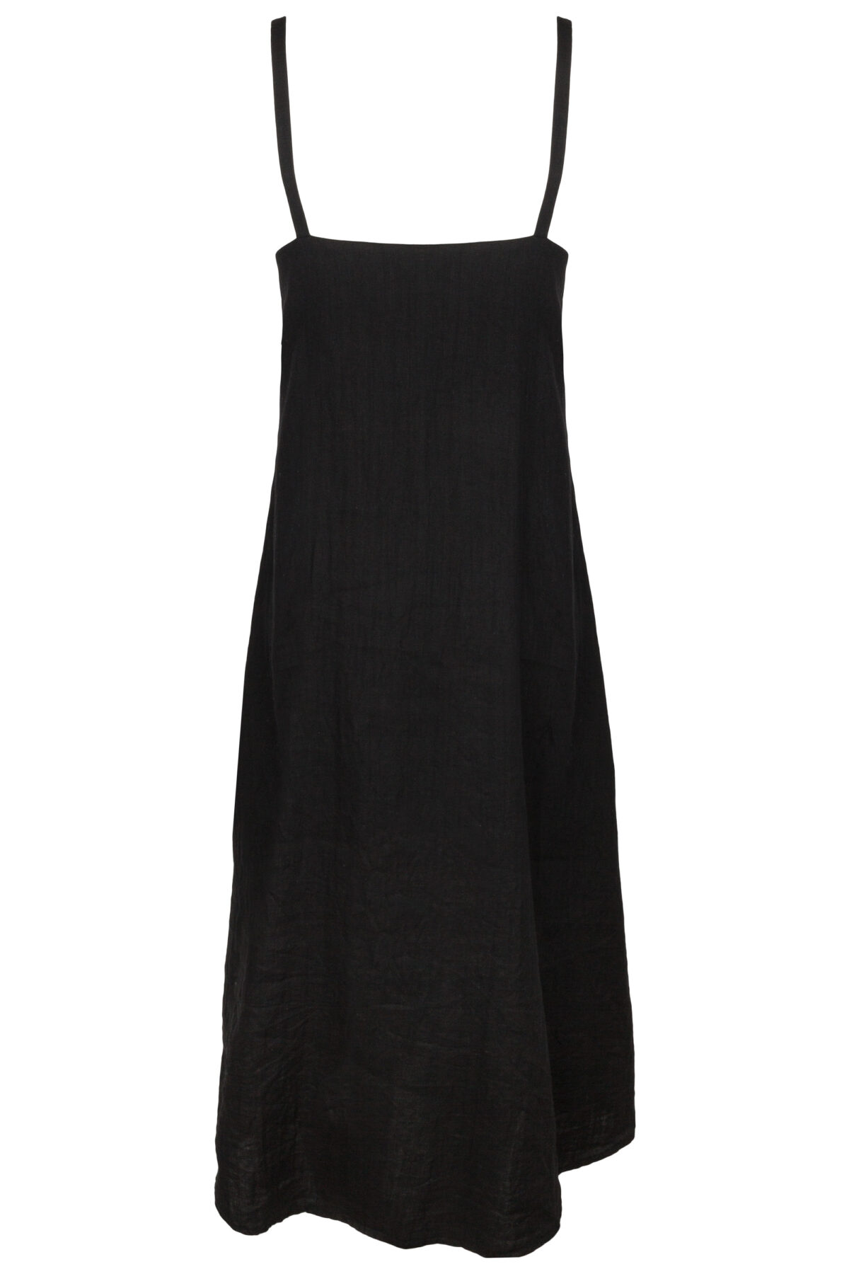 LINEN CLASSY MAXI DRESS - BLACK - obrazek 2