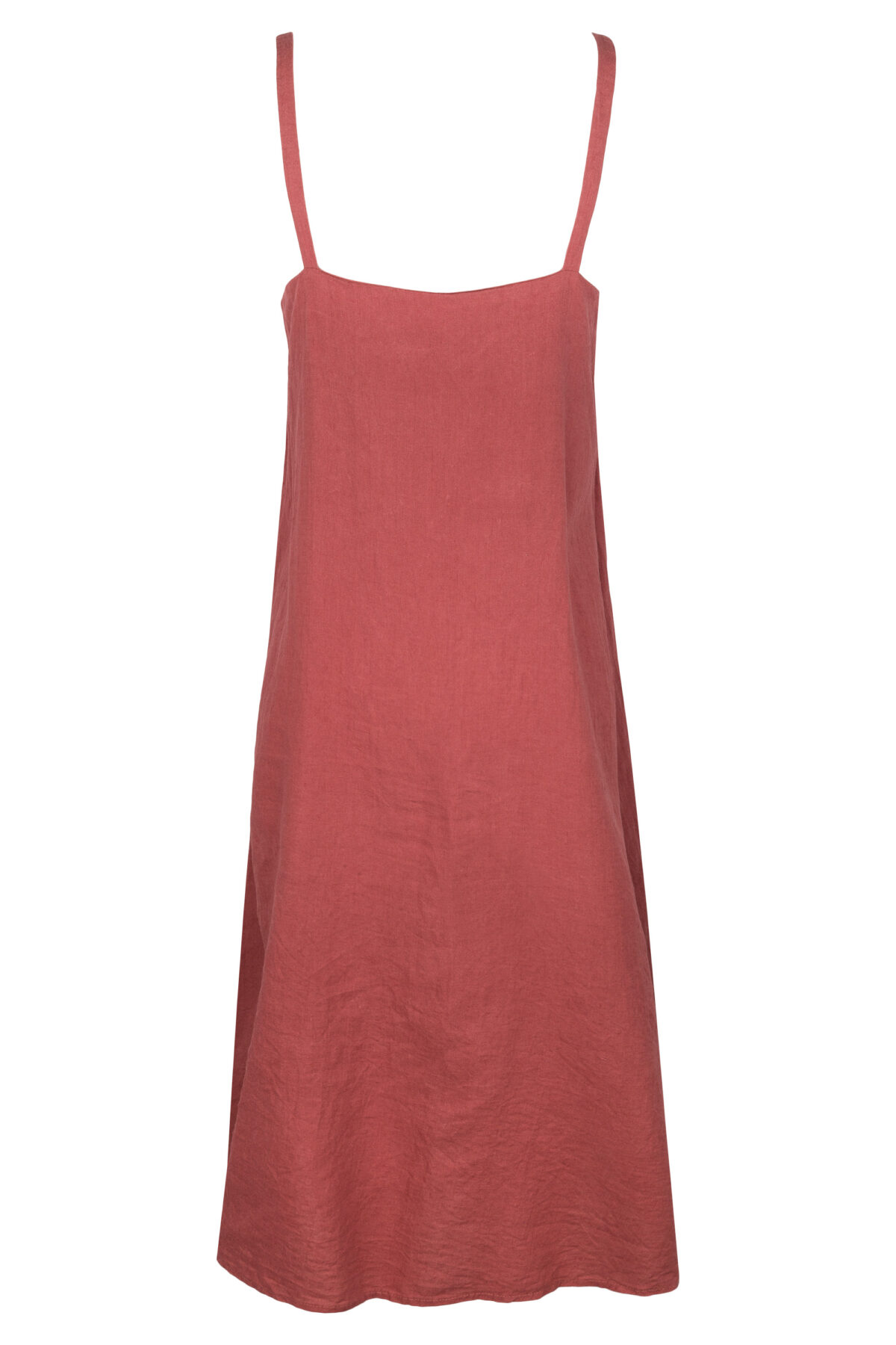 LINEN CLASSY MAXI DRESS - GUAVA - obrazek 2