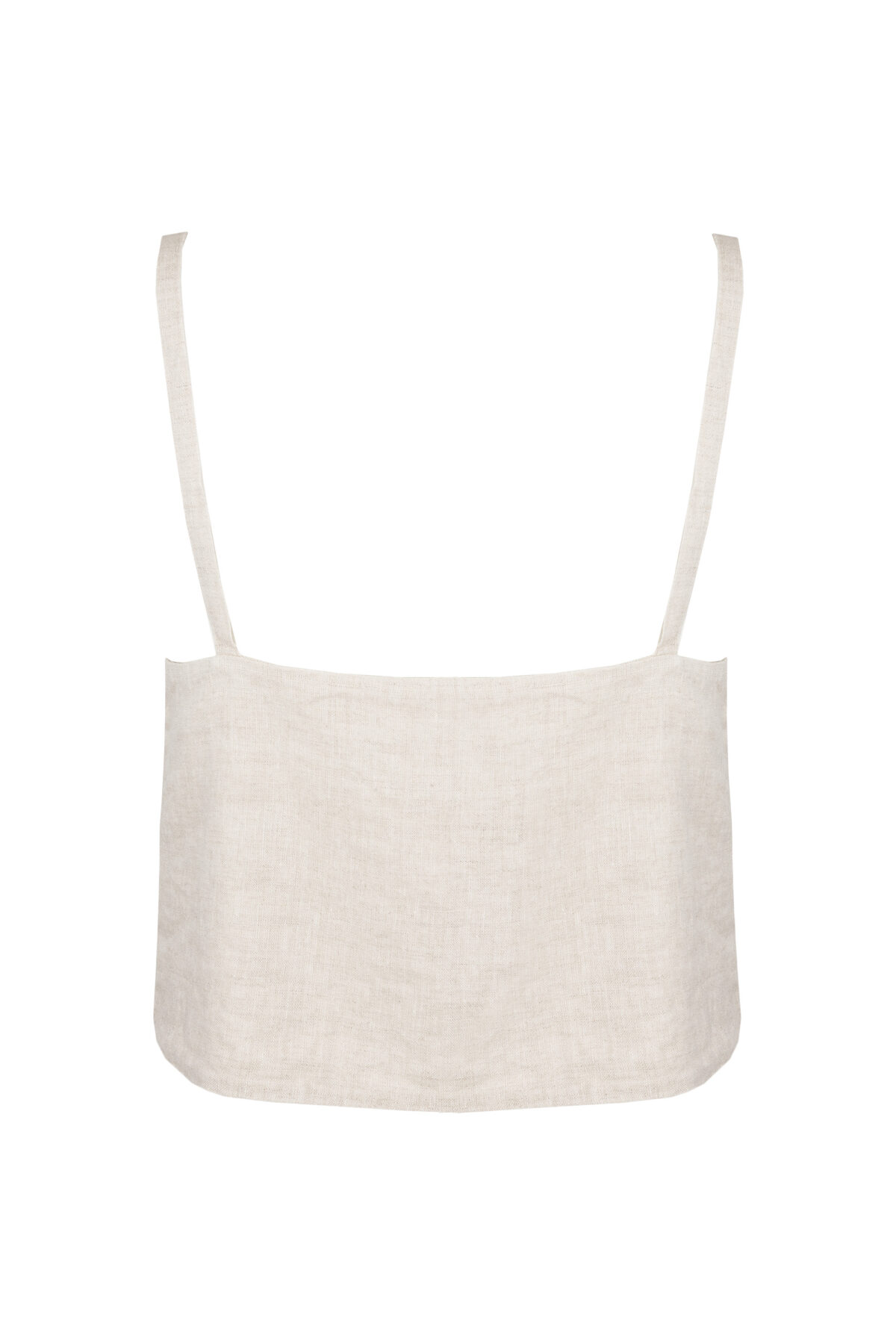 LINEN CLASSY TOP - CREAMY GRAY - obrazek 2