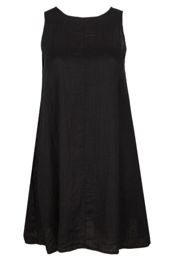 LINEN DRESS - BLACK