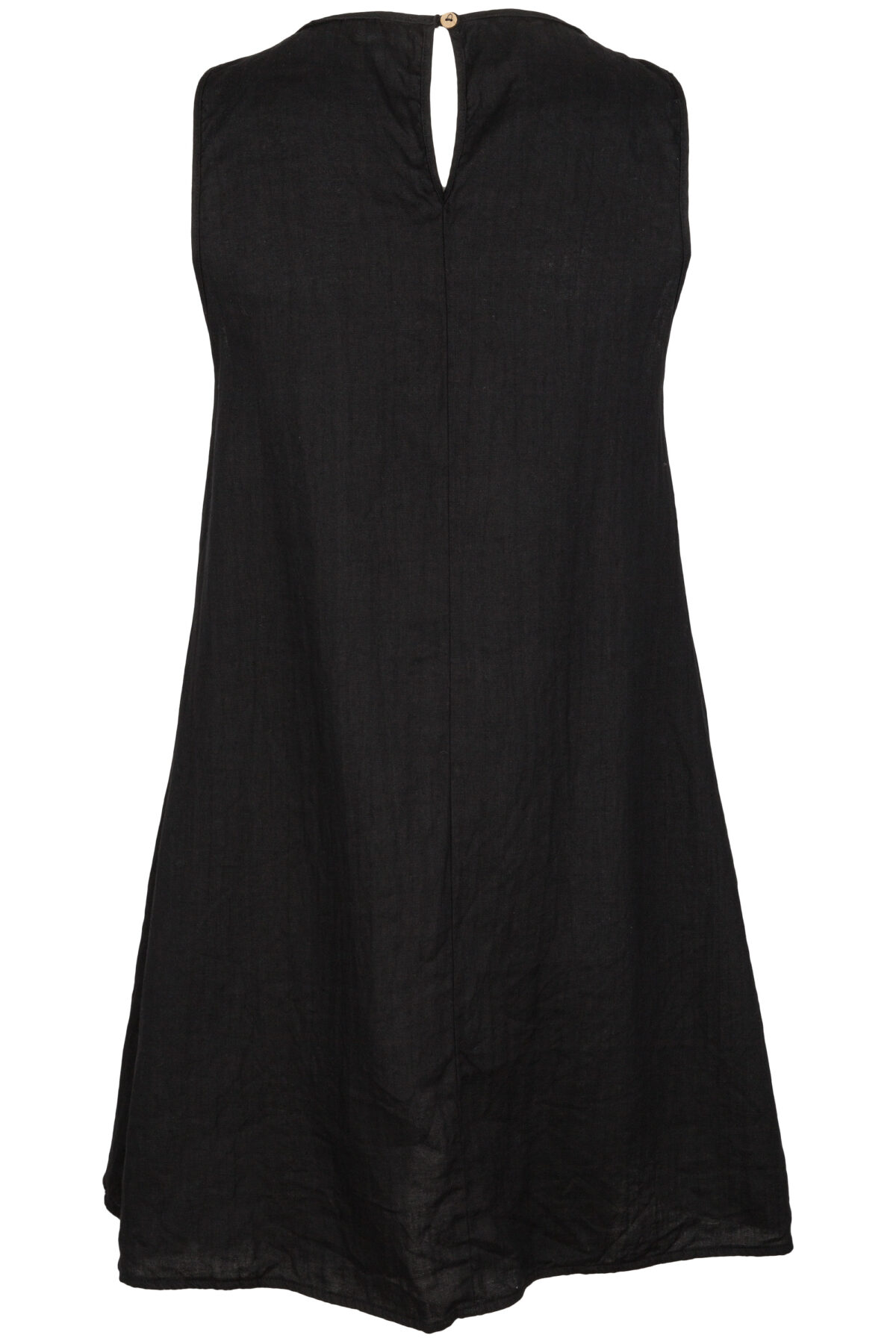 LINEN DRESS - BLACK - obrazek 2