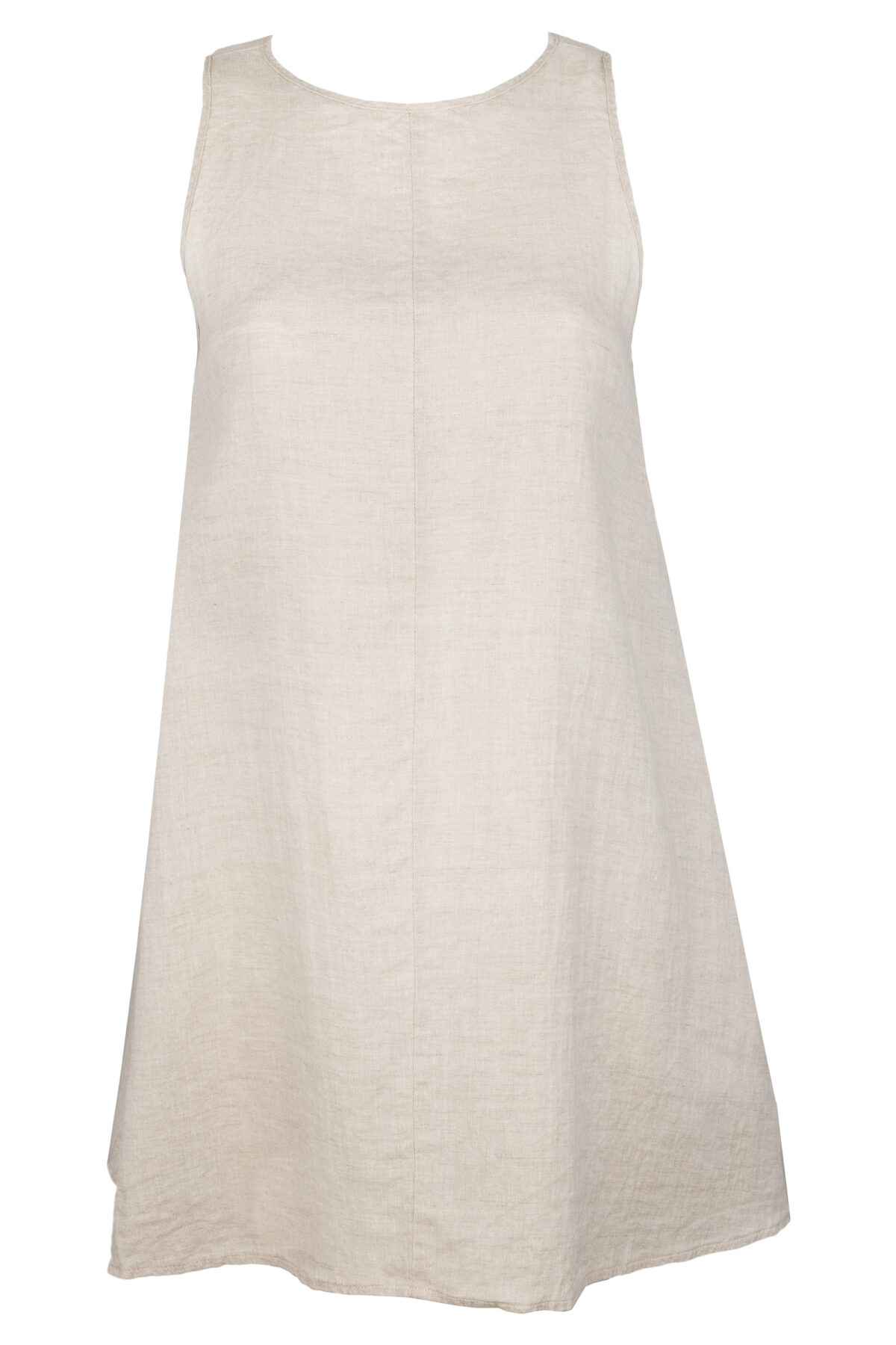 LINEN DRESS - CREAMY GRAY