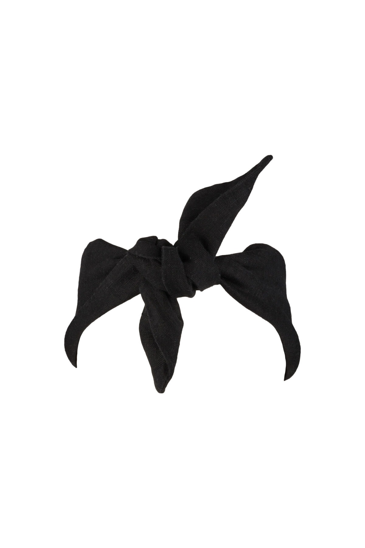 LINEN HEADBAND - BLACK - obrazek 2