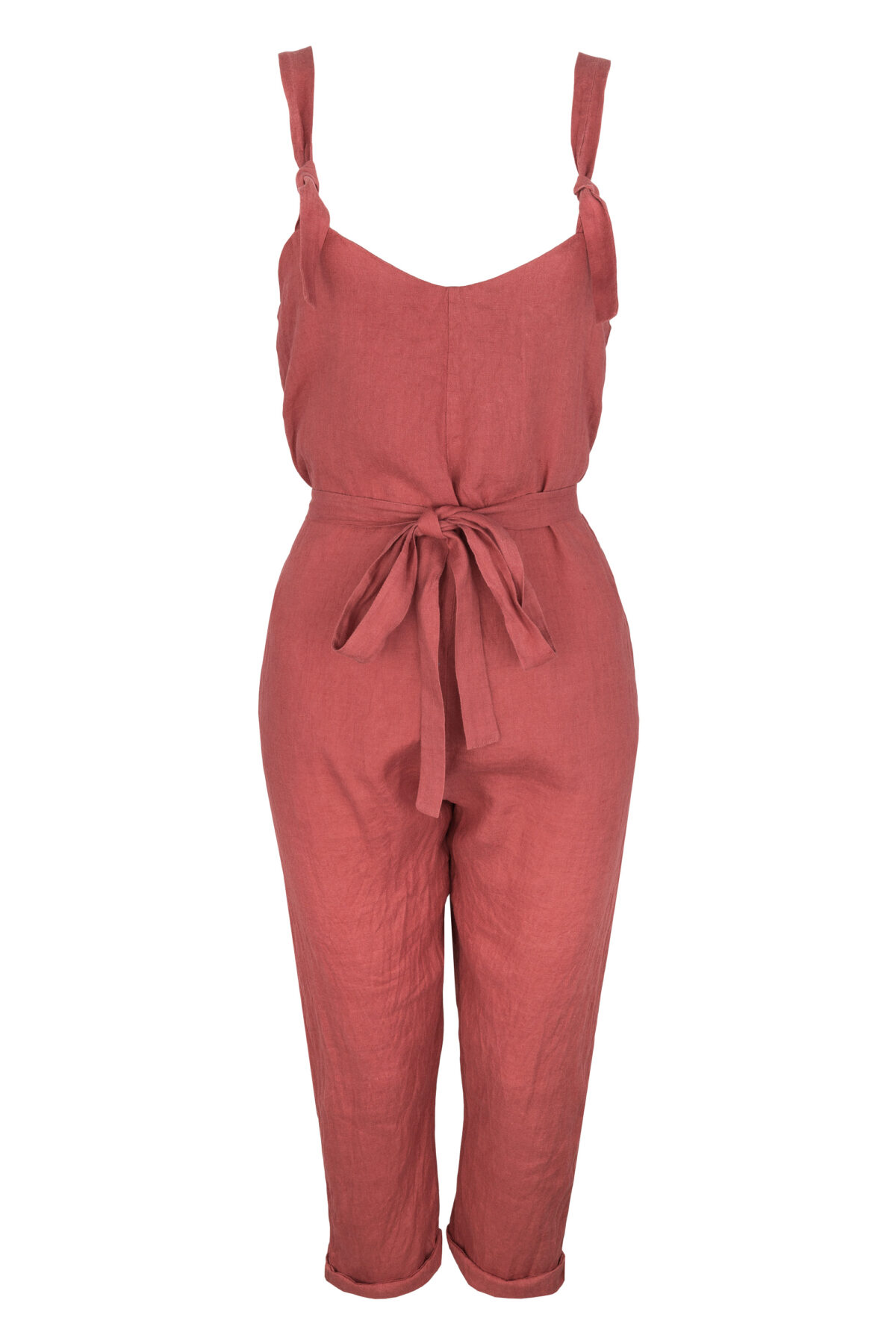 LINEN JUMPSUIT - GUAVA - obrazek 3