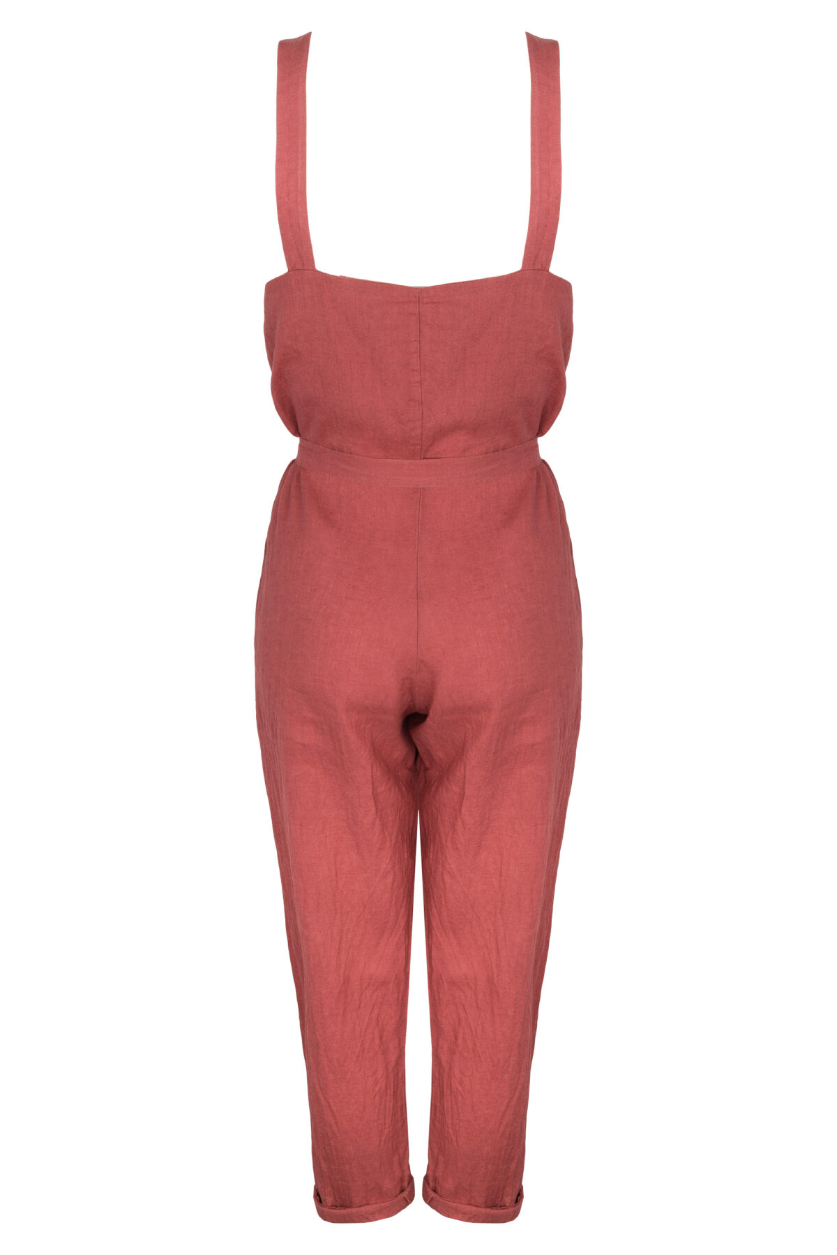 LINEN JUMPSUIT - GUAVA - obrazek 4
