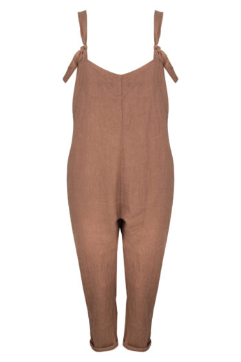 LINEN JUMPSUIT - SOIL