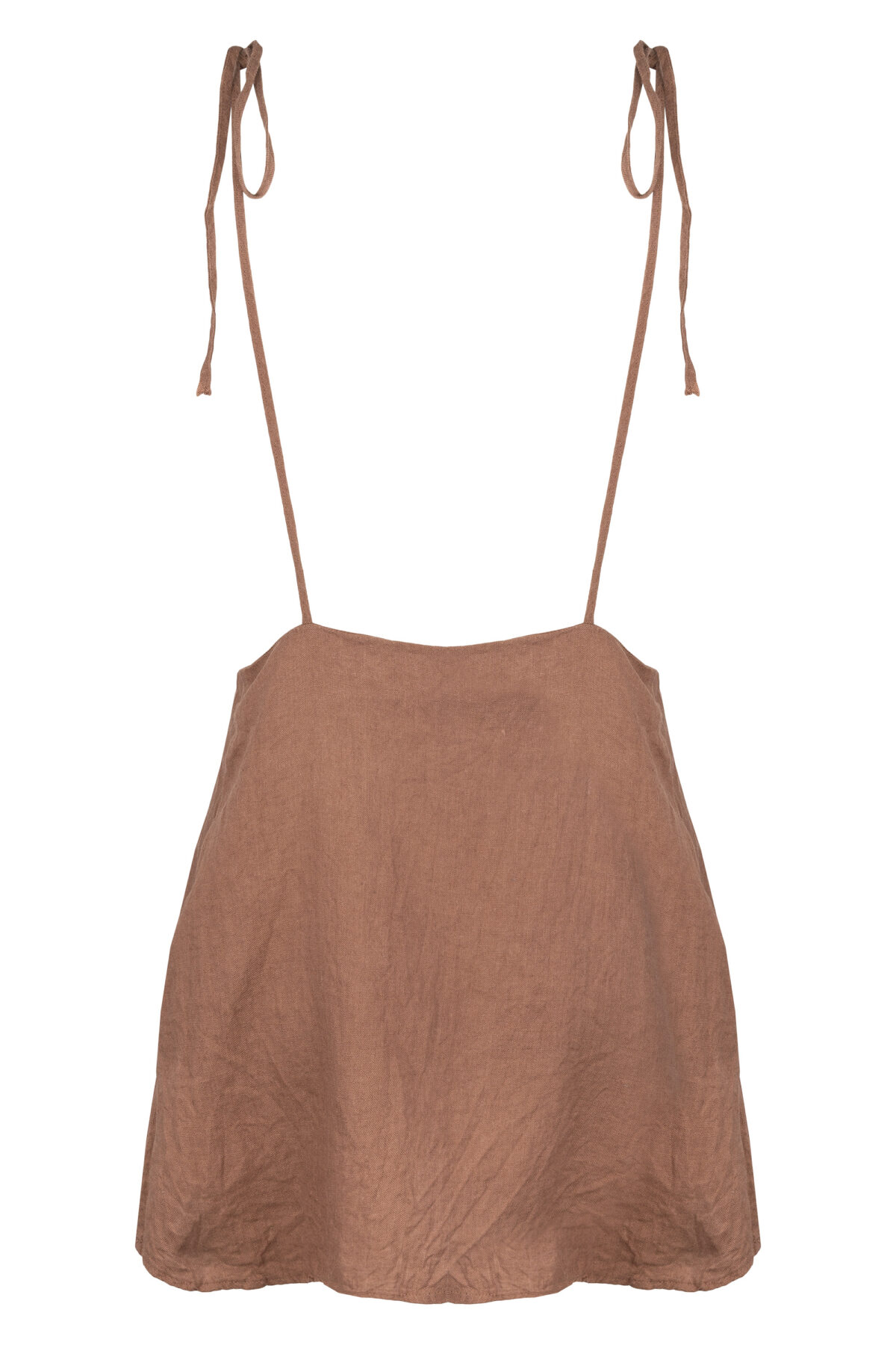 LINEN MINIMAL DRESS - SOIL - obrazek 2
