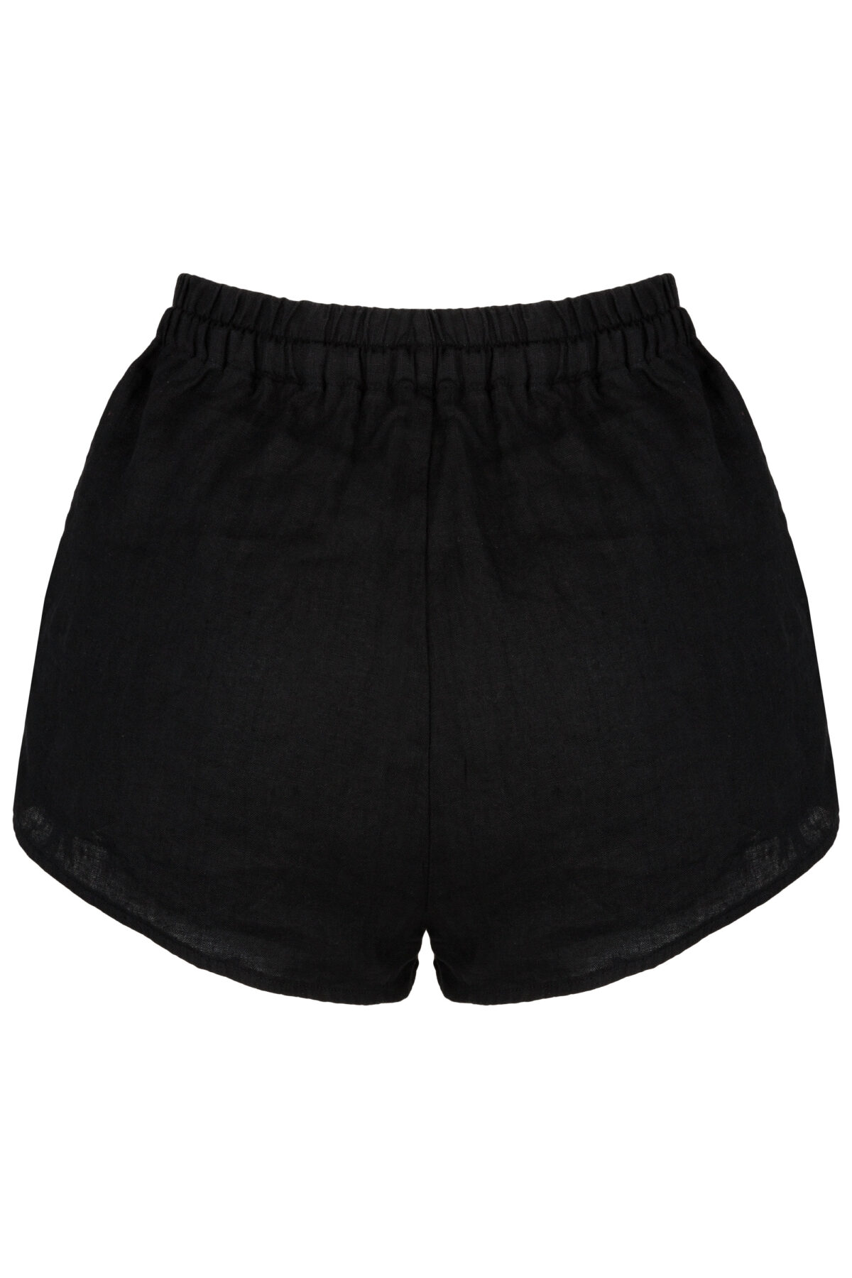 LINEN SHORTS - BLACK - obrazek 2