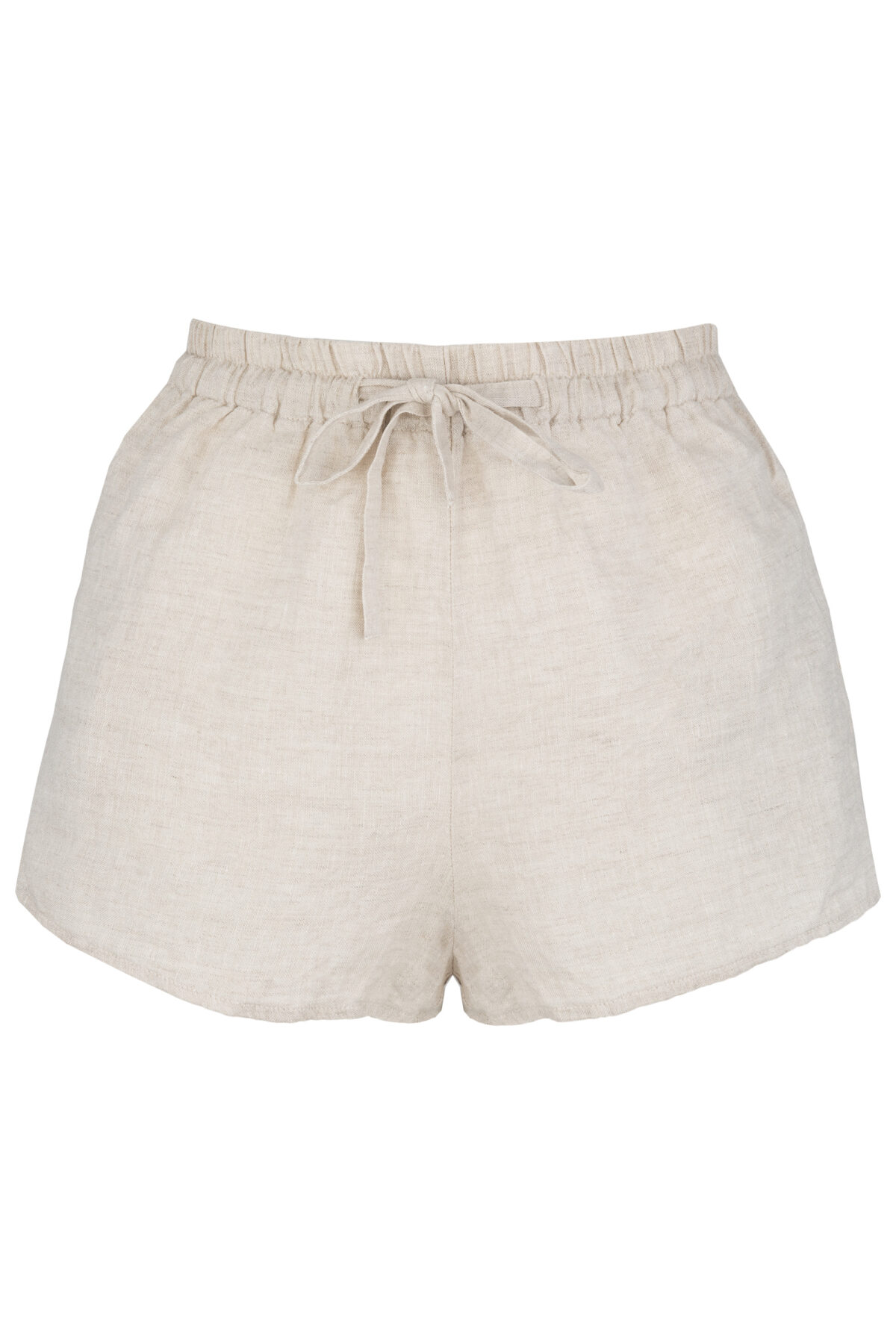LINEN SHORTS - CREAMY GRAY