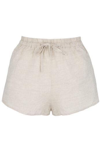 LINEN SHORTS - CREAMY GRAY