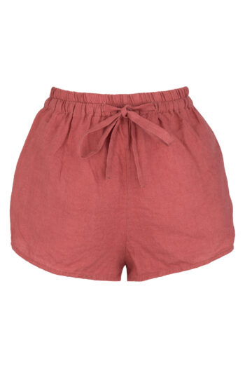 LINEN SHORTS - GUAVA