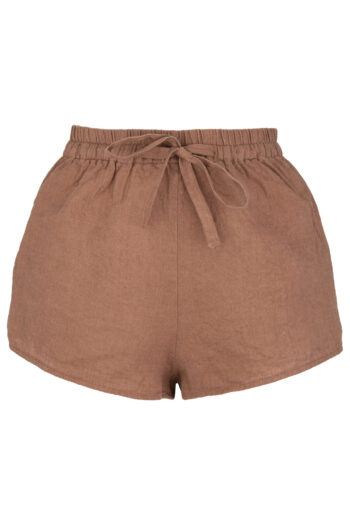 LINEN SHORTS - SOIL