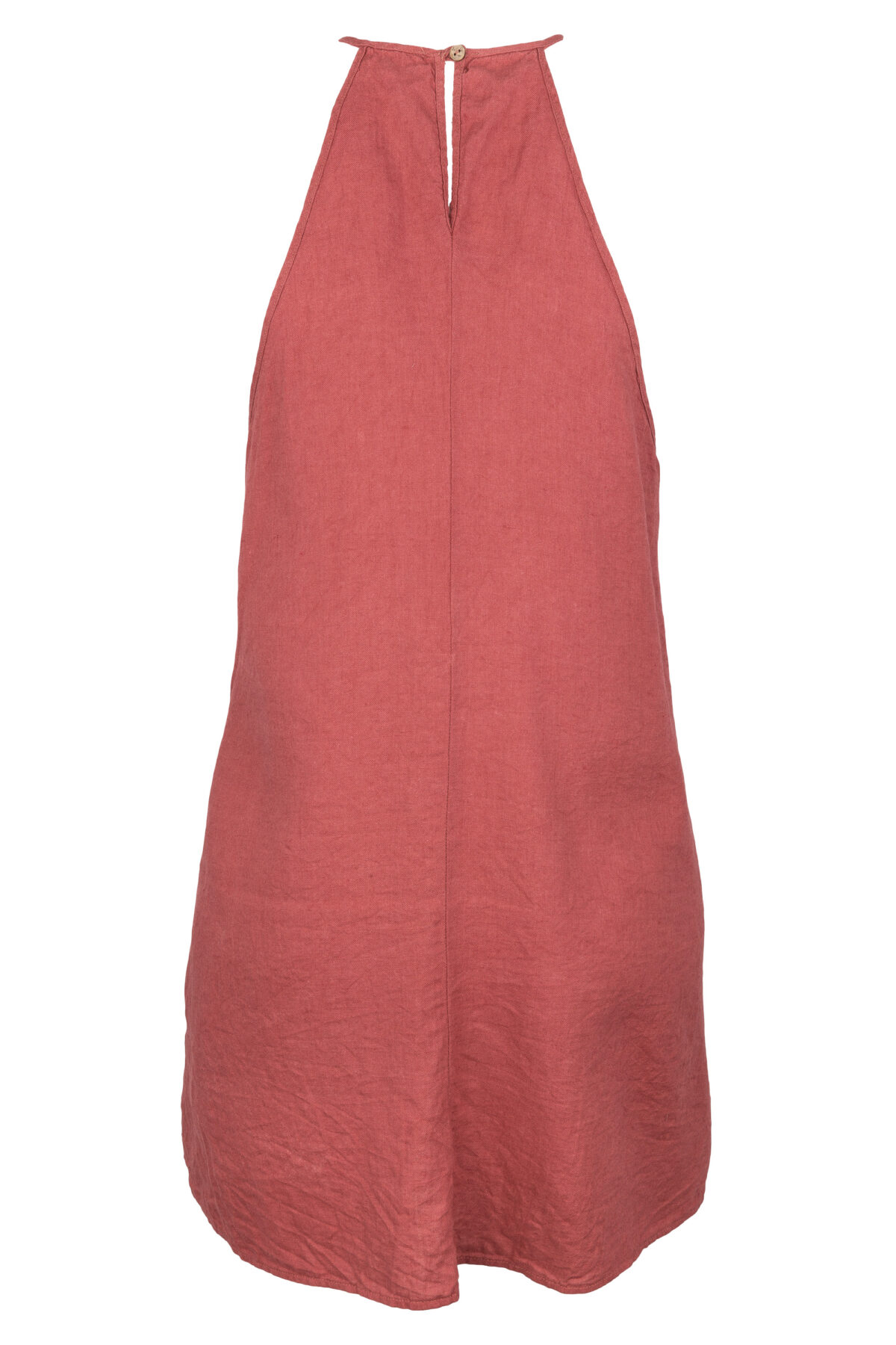 LINEN SIMPLE DRESS - GUAVA - obrazek 2