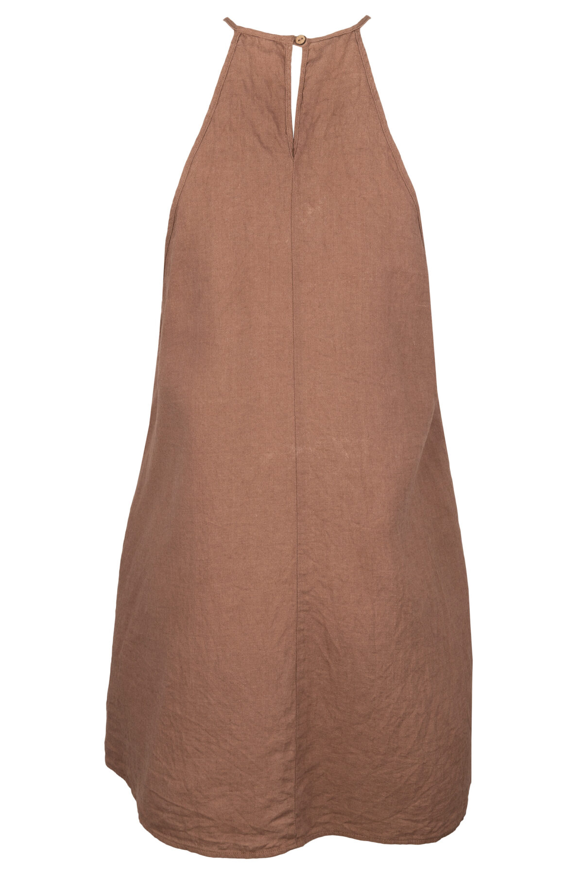 LINEN SIMPLE DRESS - SOIL - obrazek 2